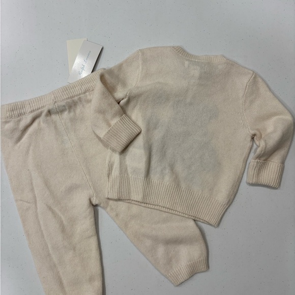Ralph Lauren NWT Boys Polo Bear Cream Sweater Set - Baby 9M-12M - Picture 11 of 15